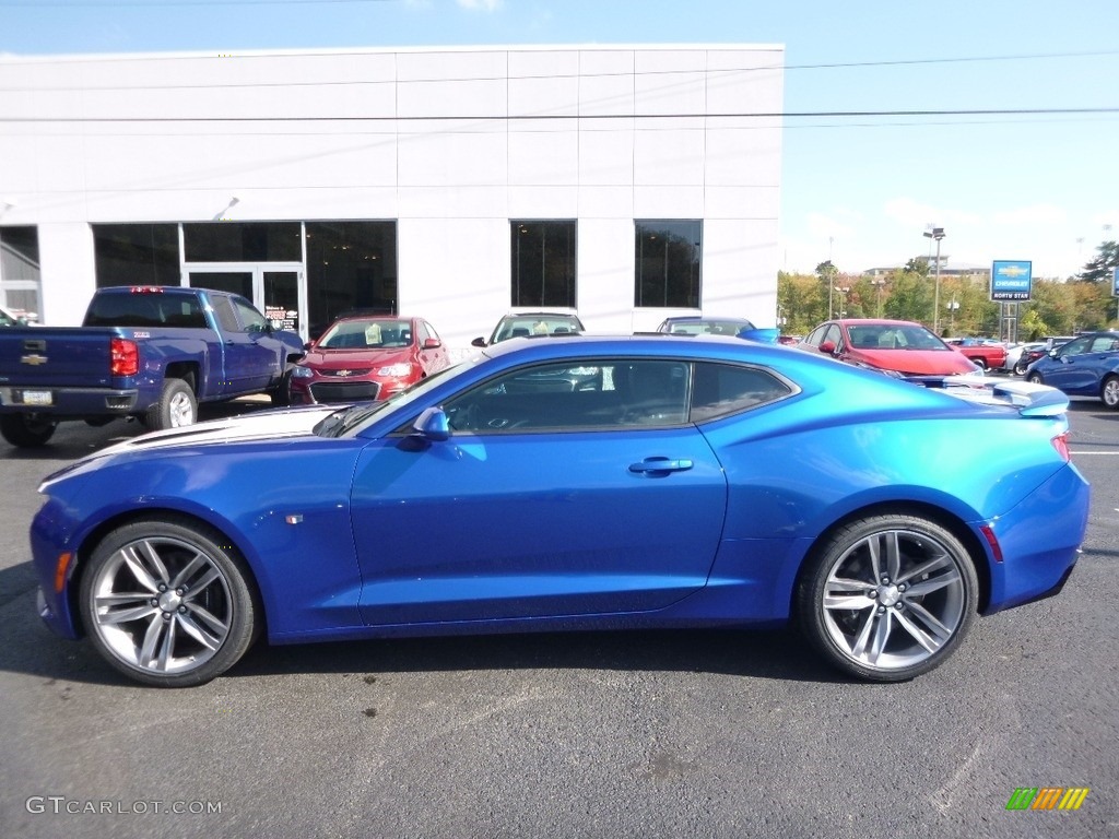2017 Camaro SS Coupe - Hyper Blue Metallic / 50th Anniversary Jet Black/Dark Gray photo #9