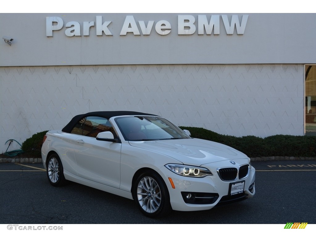 2016 2 Series 228i xDrive Convertible - Alpine White / Coral Red photo #1