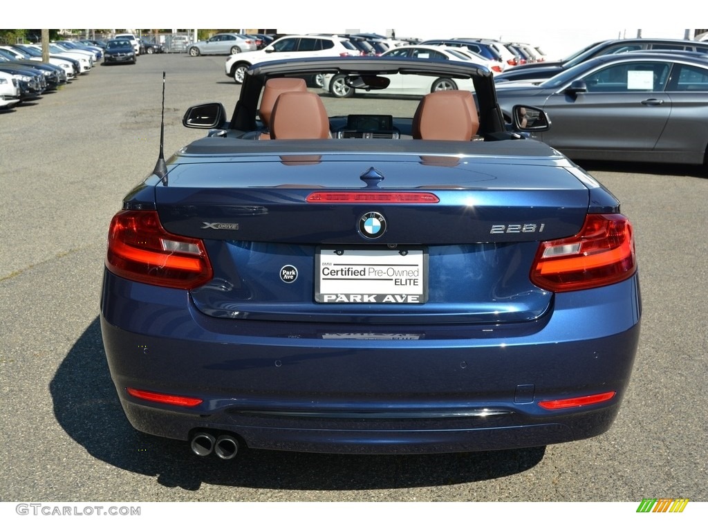 2016 2 Series 228i xDrive Convertible - Deep Sea Blue Metallic / Terra photo #5