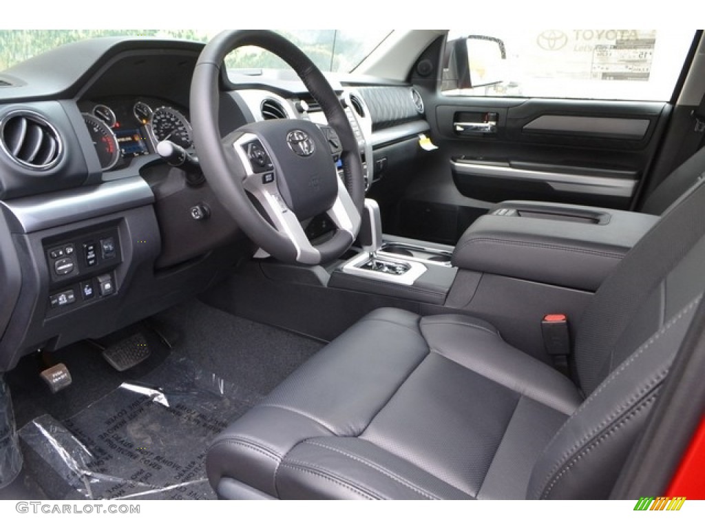 Black Interior 2017 Toyota Tundra Platinum CrewMax 4x4 Photo #116464372