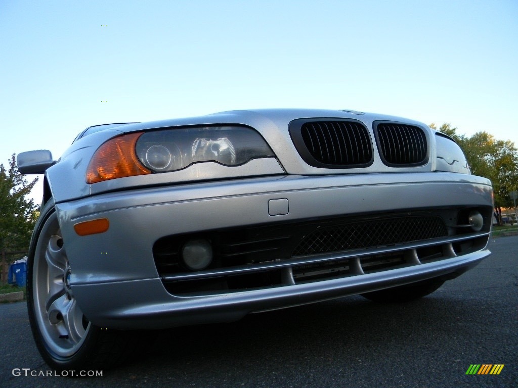 2000 3 Series 328i Coupe - Titanium Silver Metallic / Black photo #1