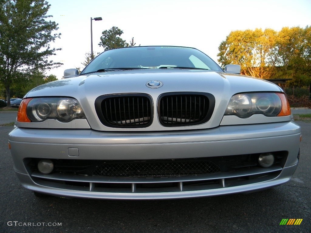 2000 3 Series 328i Coupe - Titanium Silver Metallic / Black photo #4