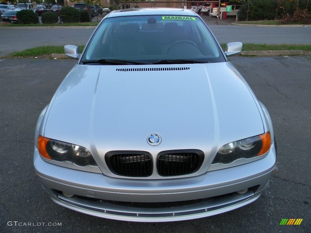 2000 3 Series 328i Coupe - Titanium Silver Metallic / Black photo #5