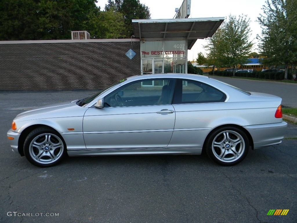 2000 3 Series 328i Coupe - Titanium Silver Metallic / Black photo #7