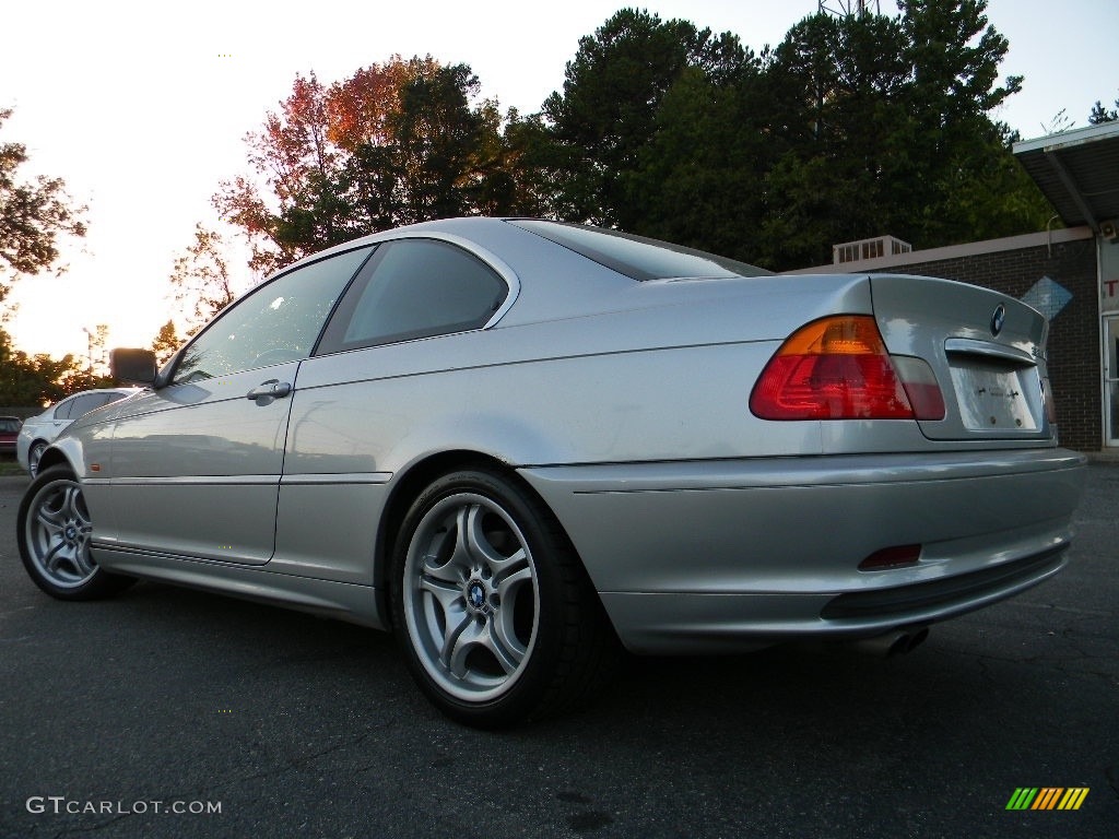 2000 3 Series 328i Coupe - Titanium Silver Metallic / Black photo #8