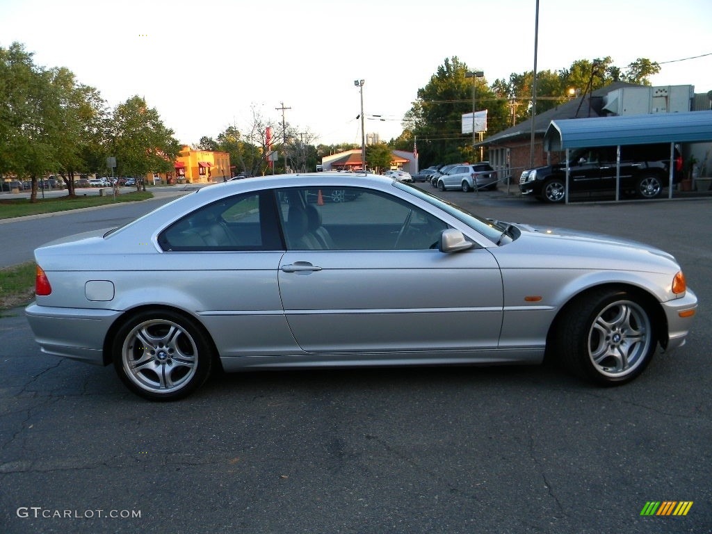 2000 3 Series 328i Coupe - Titanium Silver Metallic / Black photo #11