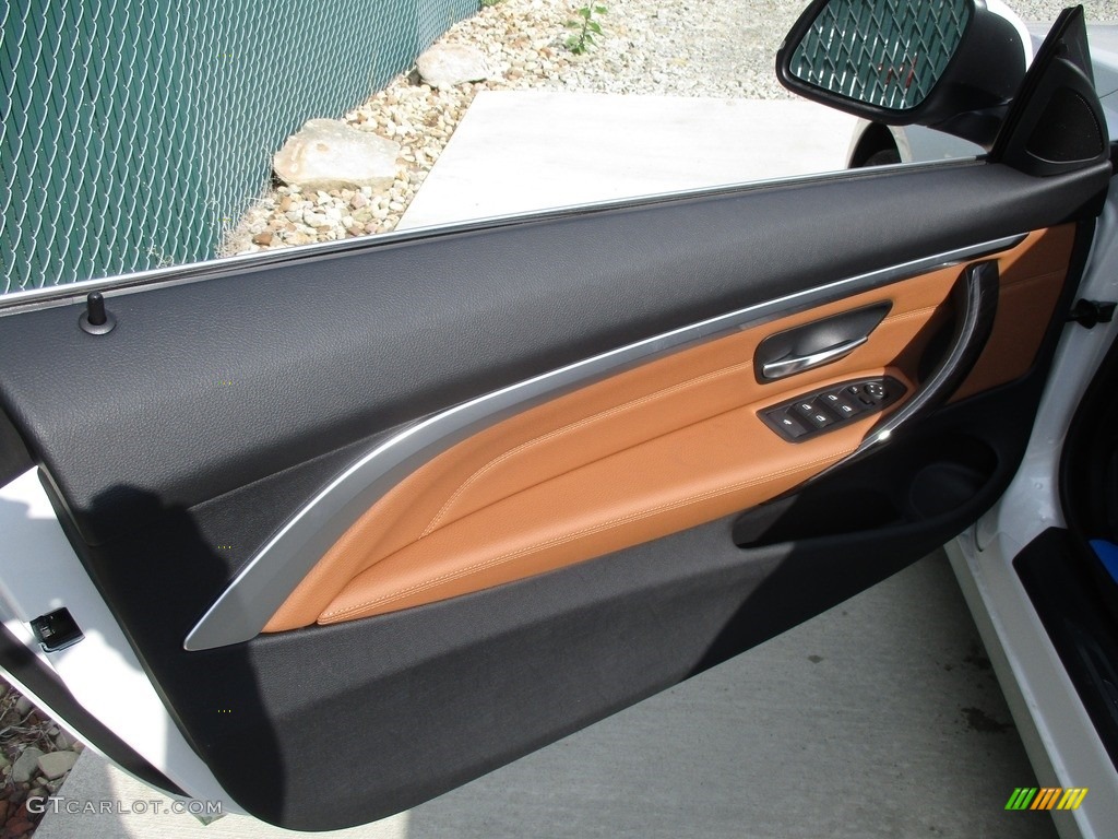 2017 BMW 4 Series 430i xDrive Convertible Saddle Brown Door Panel Photo #116465878