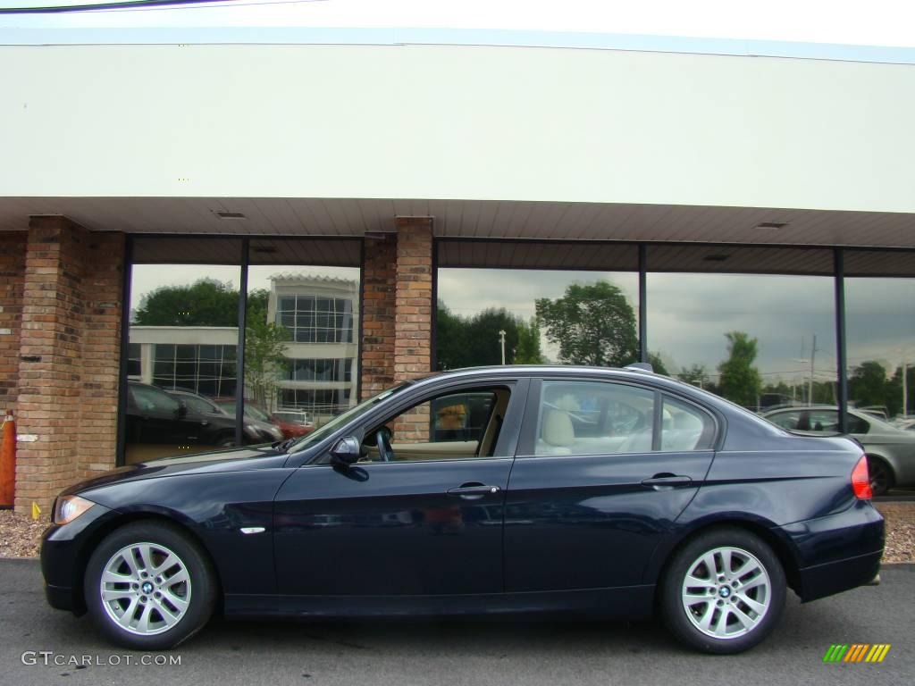 2007 3 Series 328i Sedan - Monaco Blue Metallic / Beige photo #3