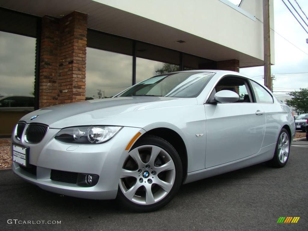 2008 3 Series 328xi Coupe - Titanium Silver Metallic / Black photo #1