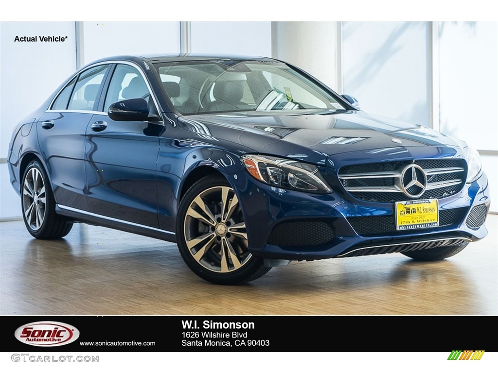 2017 C 300 Sedan - Brilliant Blue Metallic / Black photo #1