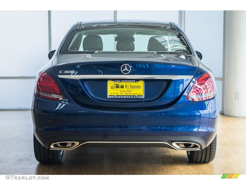 2017 C 300 Sedan - Brilliant Blue Metallic / Black photo #4