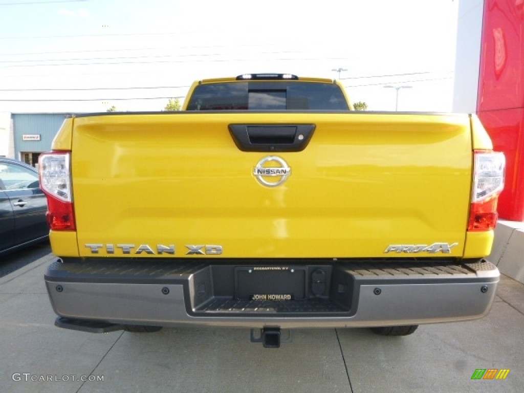 Solar Flare Yellow 2017 Nissan TITAN XD PRO-4X Crew Cab 4x4 Exterior Photo #116471005