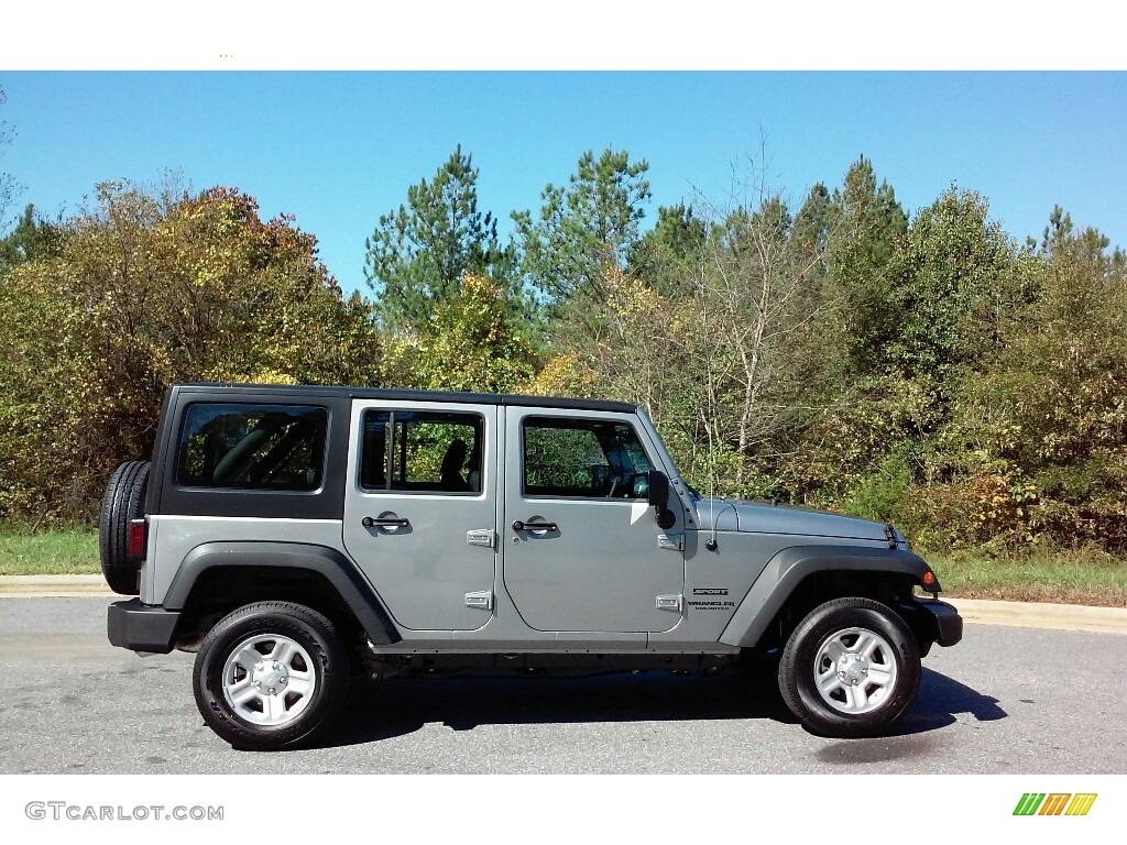 2017 Wrangler Unlimited Sport 4x4 RHD - Billet Silver Metallic / Black photo #1