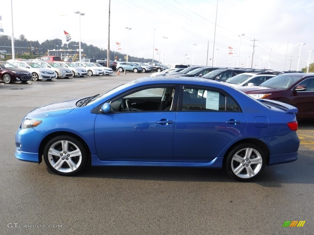 2009 Corolla XRS - Blue Streak Metallic / Dark Charcoal photo #7