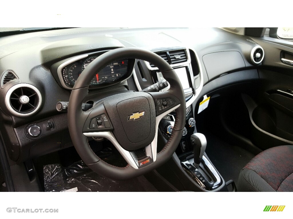 2017 Chevrolet Sonic LT Hatchback Jet Black Dashboard Photo #116477950