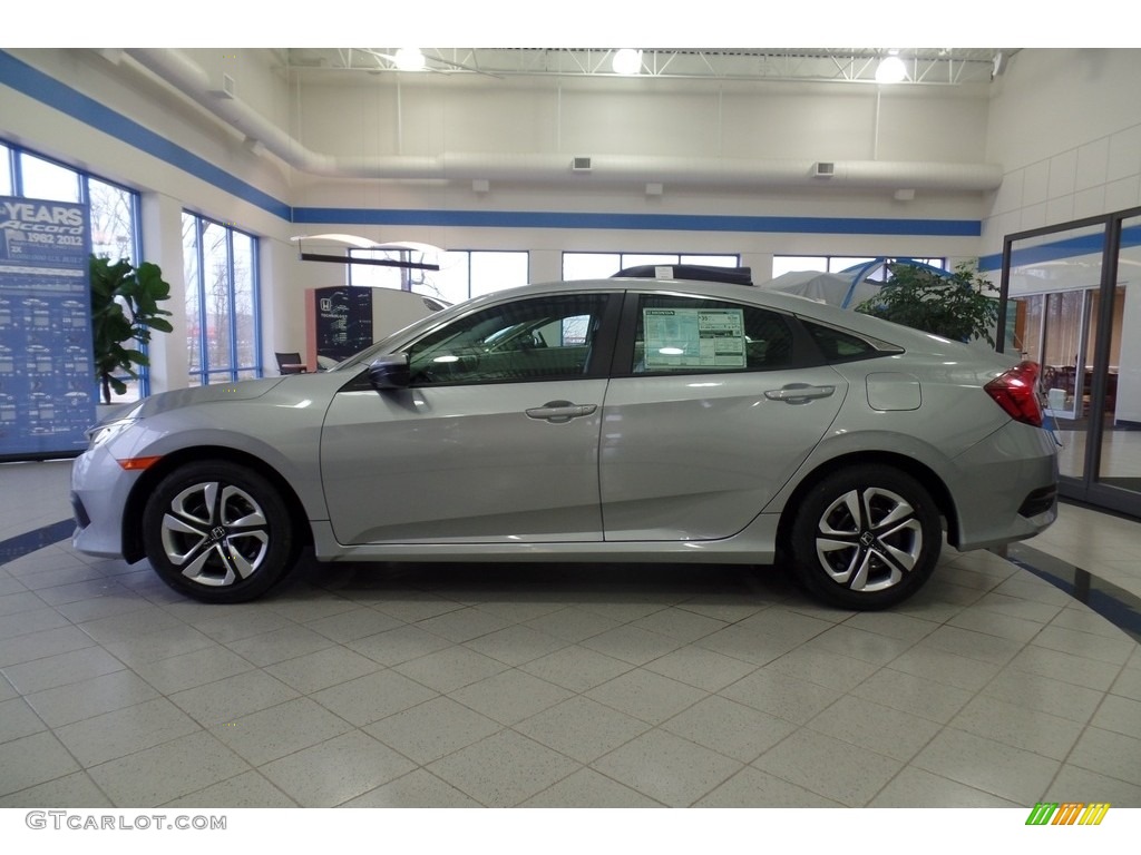 Lunar Silver Metallic 2017 Honda Civic LX Sedan Exterior Photo #116482816