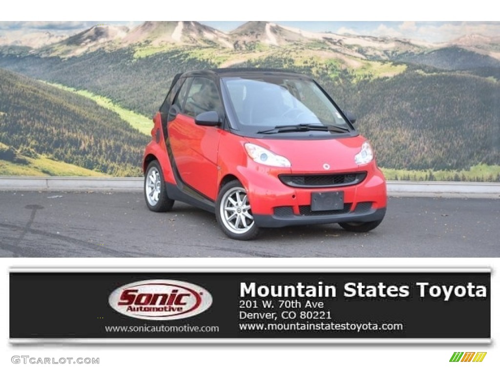 2009 fortwo passion cabriolet - Rally Red / Design Black photo #1