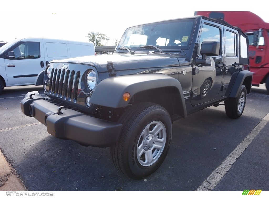 2017 Wrangler Unlimited Sport 4x4 - Rhino / Black photo #1