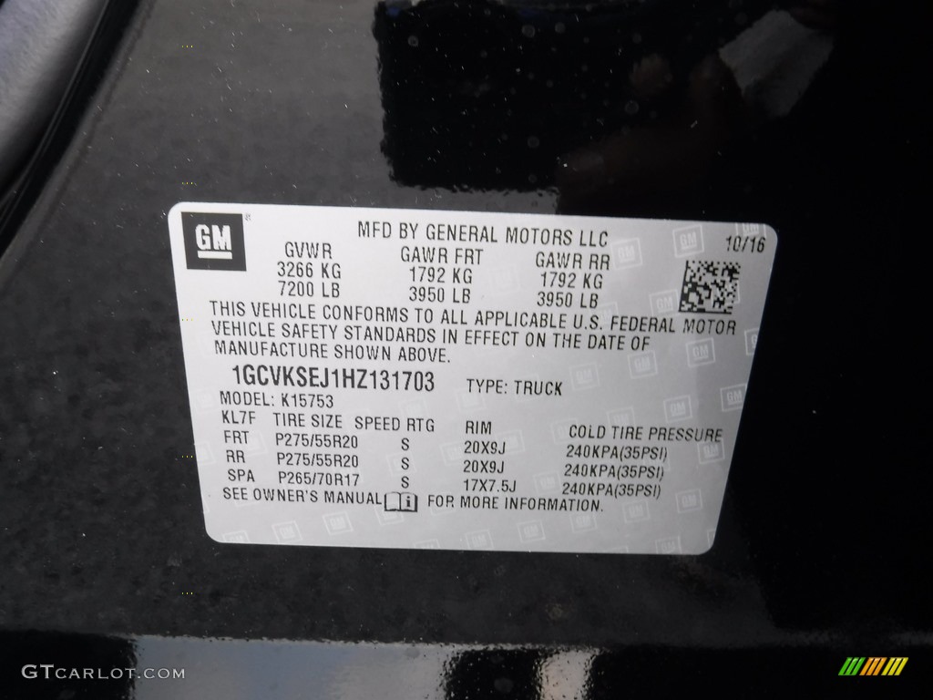 2017 Silverado 1500 LTZ Double Cab 4x4 - Black / Jet Black photo #25