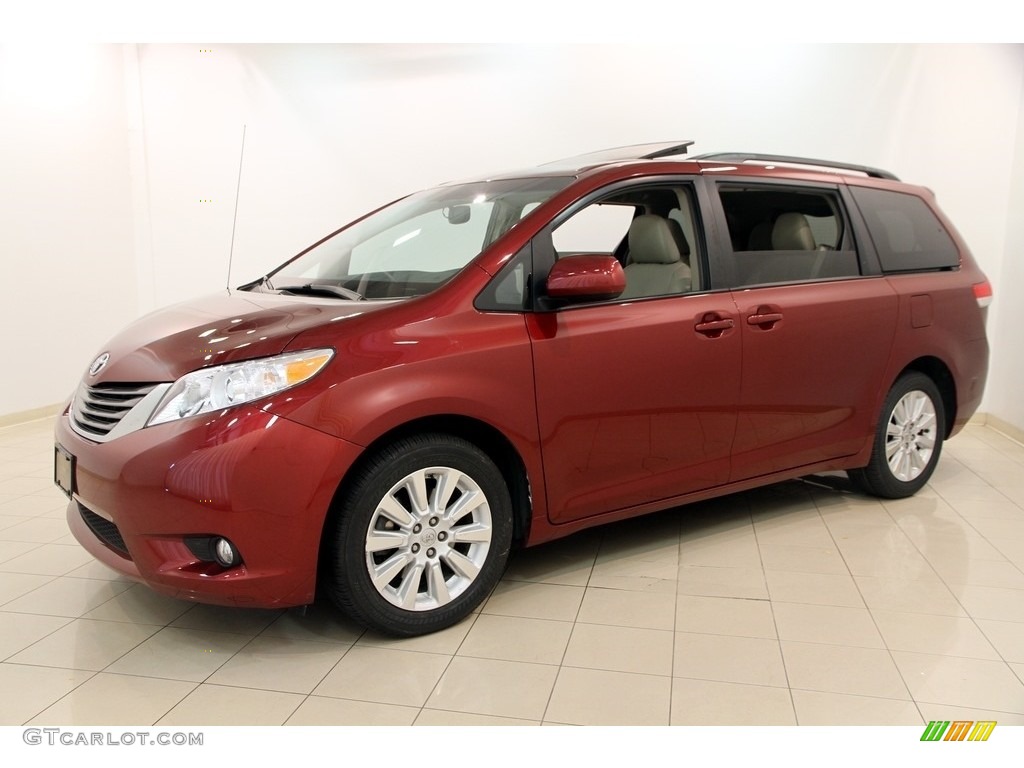 Salsa Red Pearl 2013 Toyota Sienna XLE AWD Exterior Photo #116485444