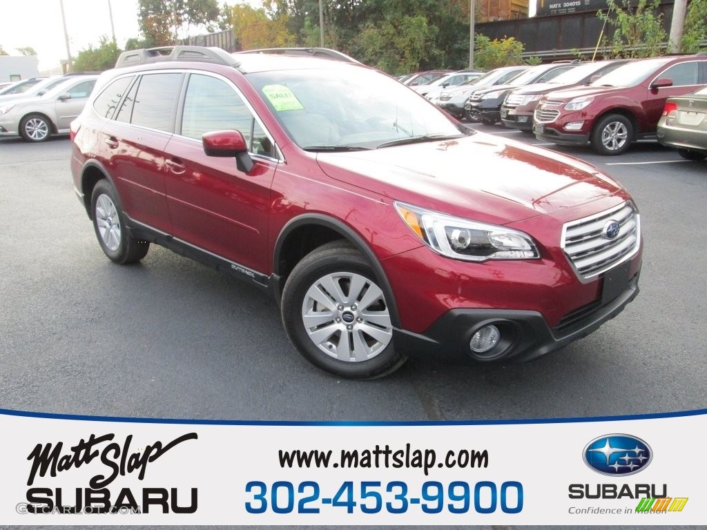 2016 Outback 2.5i Premium - Venetian Red Pearl / Warm Ivory photo #1