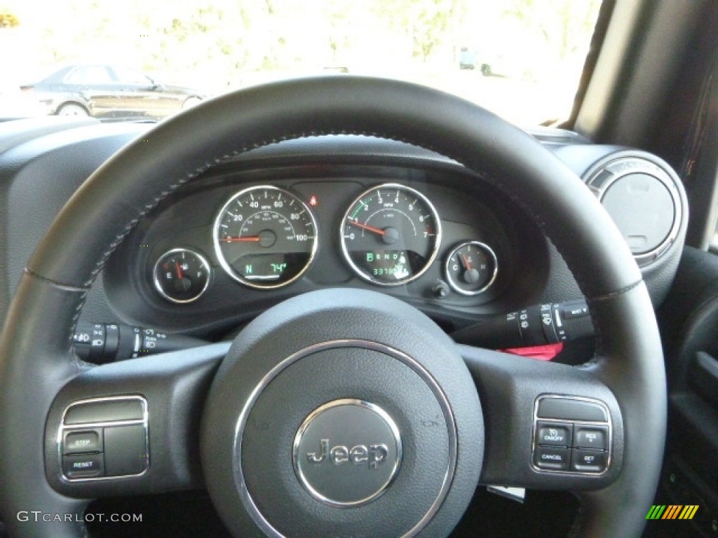 2015 Jeep Wrangler Unlimited Sport RHD 4x4 Black Steering Wheel Photo #116488269