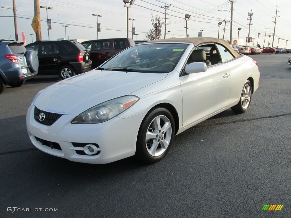 2007 Solara SLE V6 Convertible - Blizzard White Pearl / Ivory photo #2