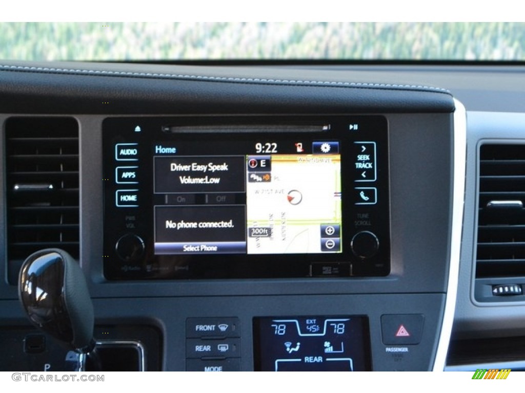 2017 Sienna XLE AWD - Midnight Black Metallic / Ash photo #6