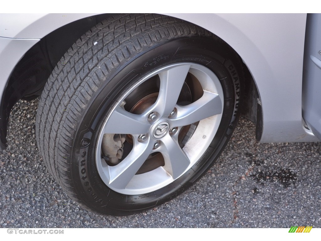 2005 MAZDA3 s Sedan - Sunlight Silver Metallic / Black/Red photo #13