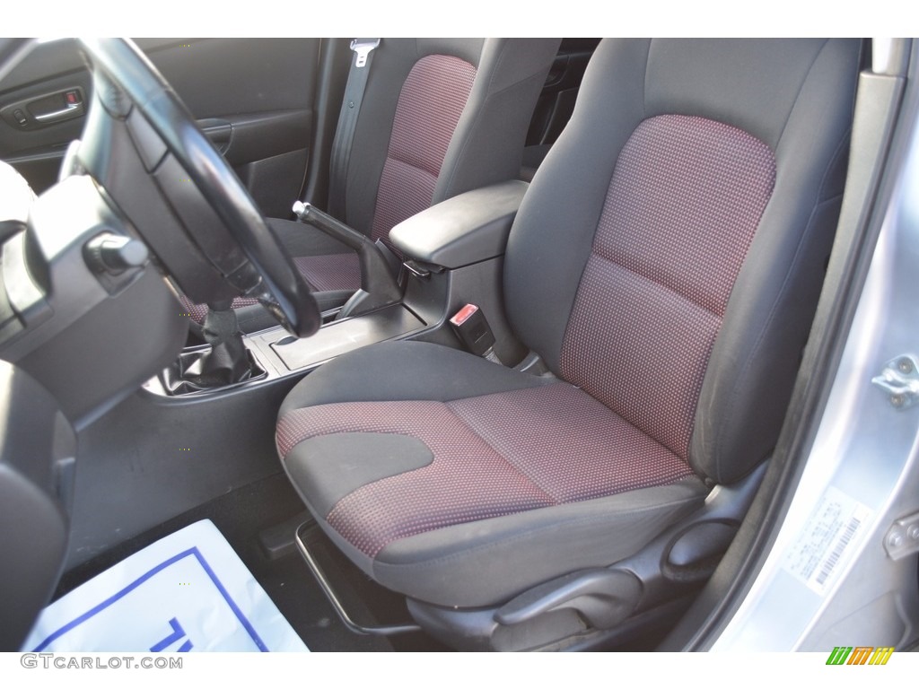 2005 MAZDA3 s Sedan - Sunlight Silver Metallic / Black/Red photo #14