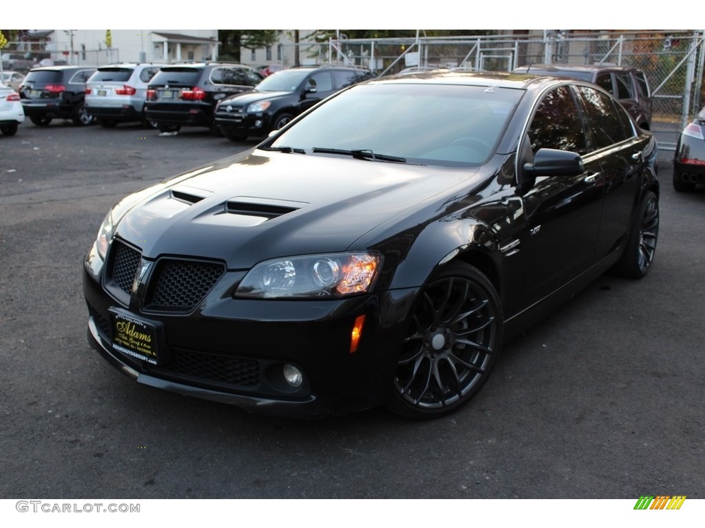 2009 G8 GT - Panther Black / Onyx/Red photo #2
