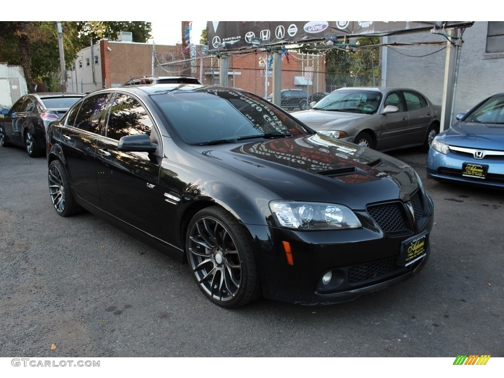 2009 G8 GT - Panther Black / Onyx/Red photo #4