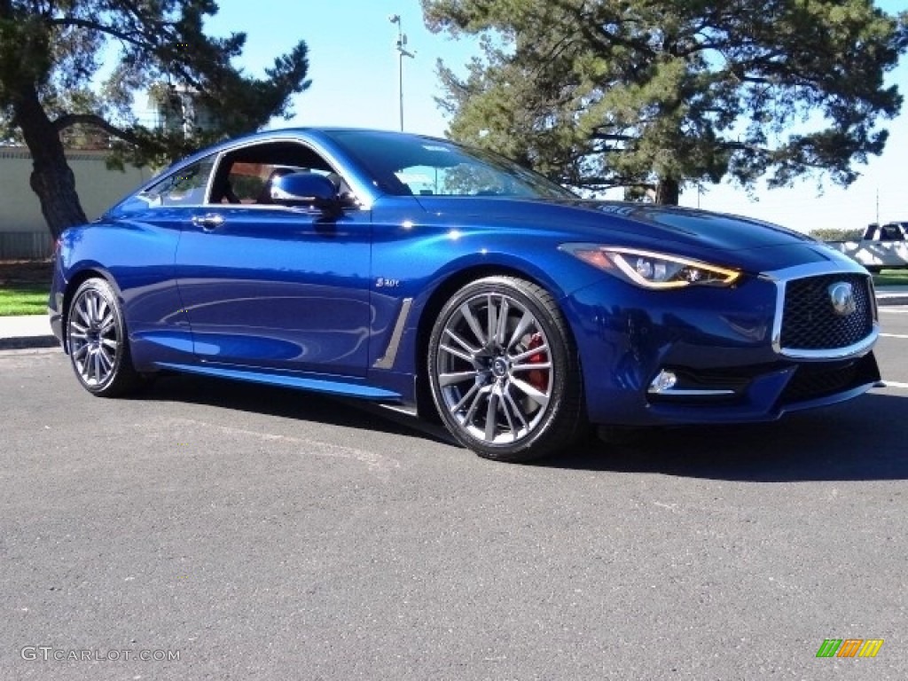 2017 Q60 Red Sport 400 Coupe - Hagane Blue / Monaco Red photo #21