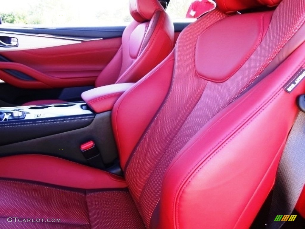 2017 Infiniti Q60 Red Sport 400 Coupe Front Seat Photo #116493102
