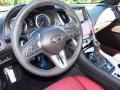 2017 Infiniti Q60 Monaco Red Interior Dashboard Photo