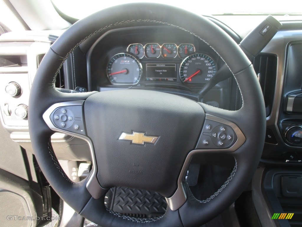 2017 Chevrolet Silverado 1500 LTZ Crew Cab 4x4 Dark Ash/Jet Black Steering Wheel Photo #116494731