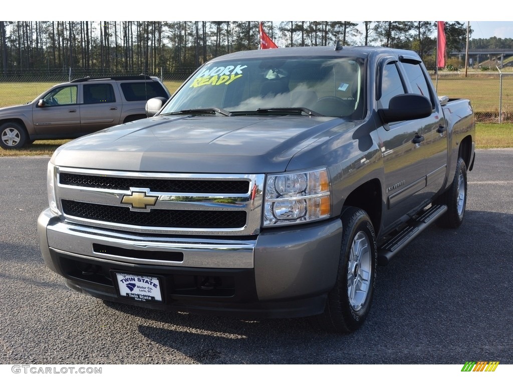 2009 Silverado 1500 LT Crew Cab 4x4 - Graystone Metallic / Dark Titanium photo #10