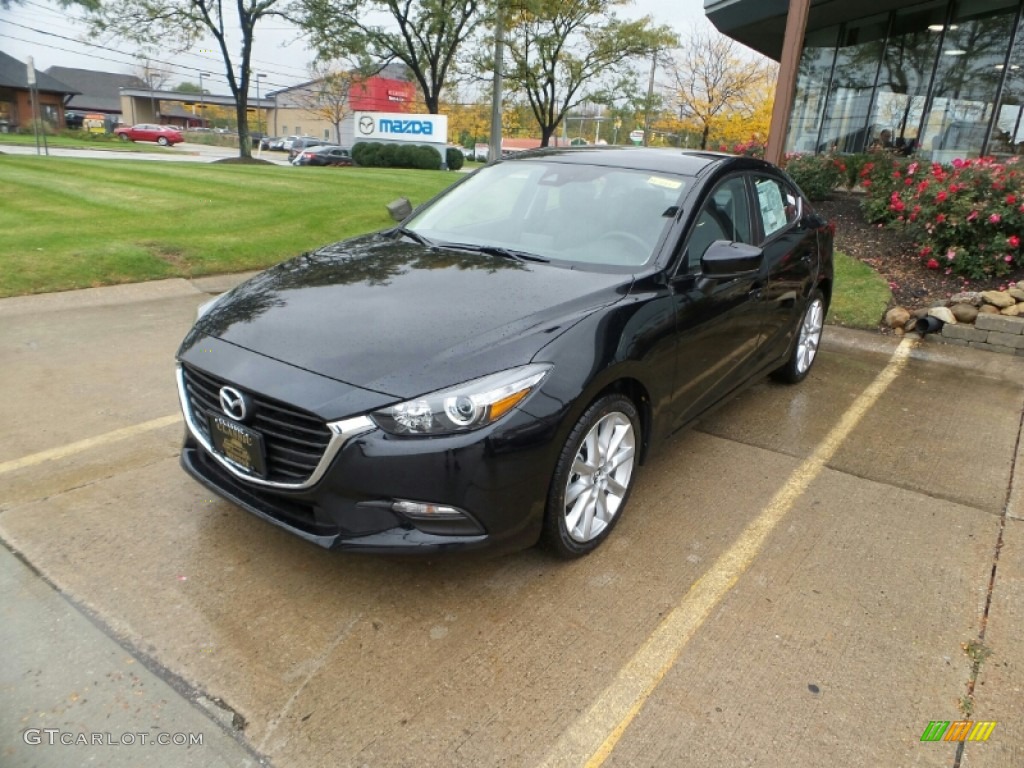 2017 MAZDA3 Touring 4 Door - Jet Black Mica / Black photo #1