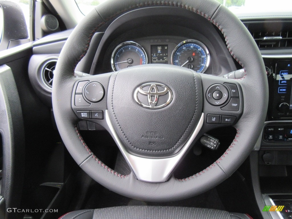 2017 Toyota Corolla 50th Anniversary Special Edition 50th Anniversary Black/Black Cherry Stitching Steering Wheel Photo #116496246