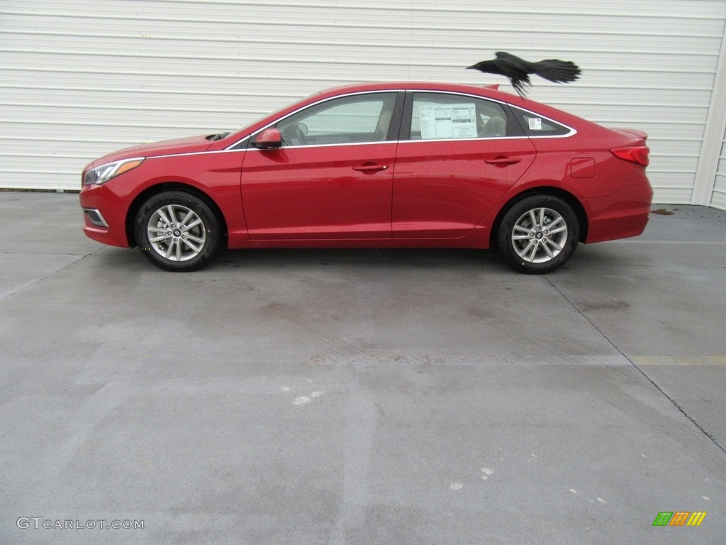 Scarlet Red 2017 Hyundai Sonata SE Exterior Photo #116496480
