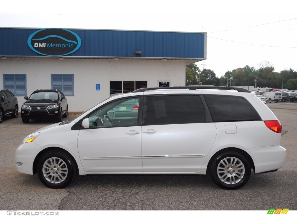 2007 Sienna XLE Limited - Arctic Frost Pearl White / Taupe photo #2