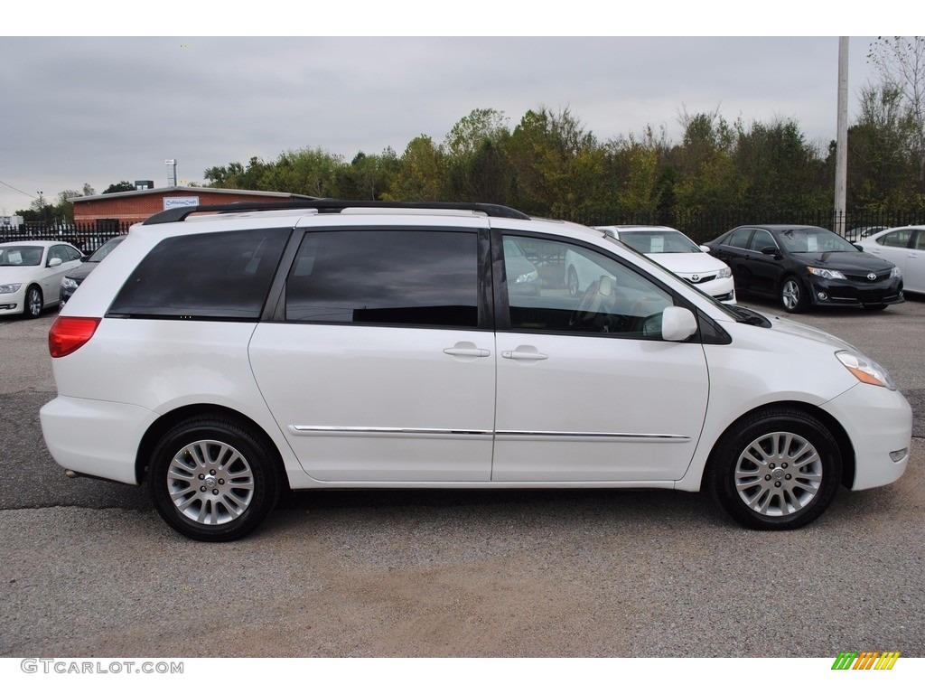 2007 Sienna XLE Limited - Arctic Frost Pearl White / Taupe photo #6