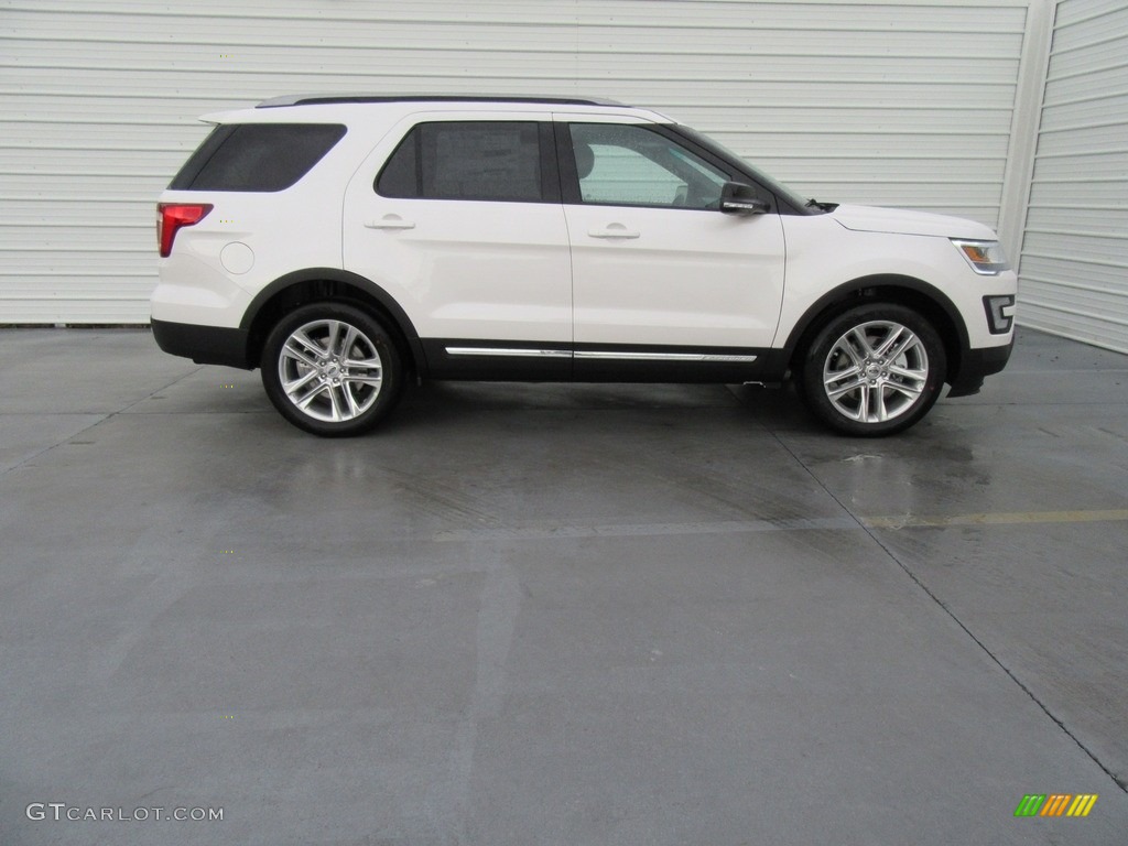 2017 Explorer XLT - White Platinum / Ebony Black photo #3