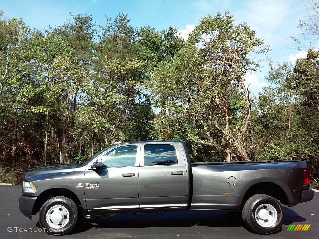 2017 3500 Tradesman Crew Cab Dual Rear Wheel - Granite Crystal Metallic / Black/Diesel Gray photo #1