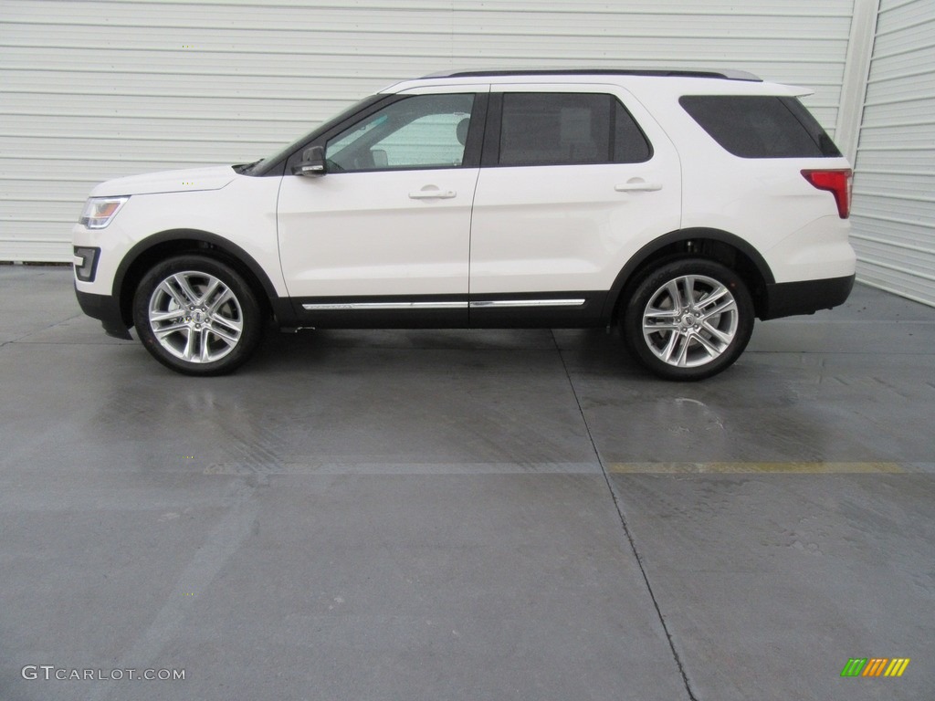 2017 Explorer XLT - White Platinum / Ebony Black photo #6