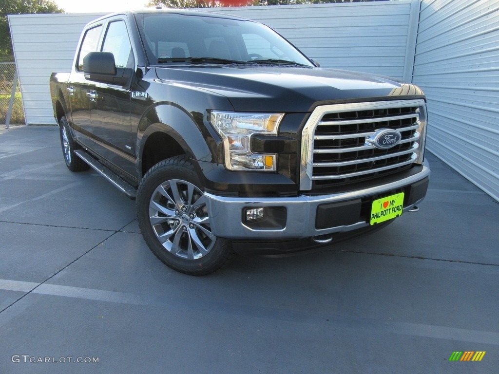 2016 F150 XLT SuperCrew 4x4 - Shadow Black / Medium Earth Gray photo #2