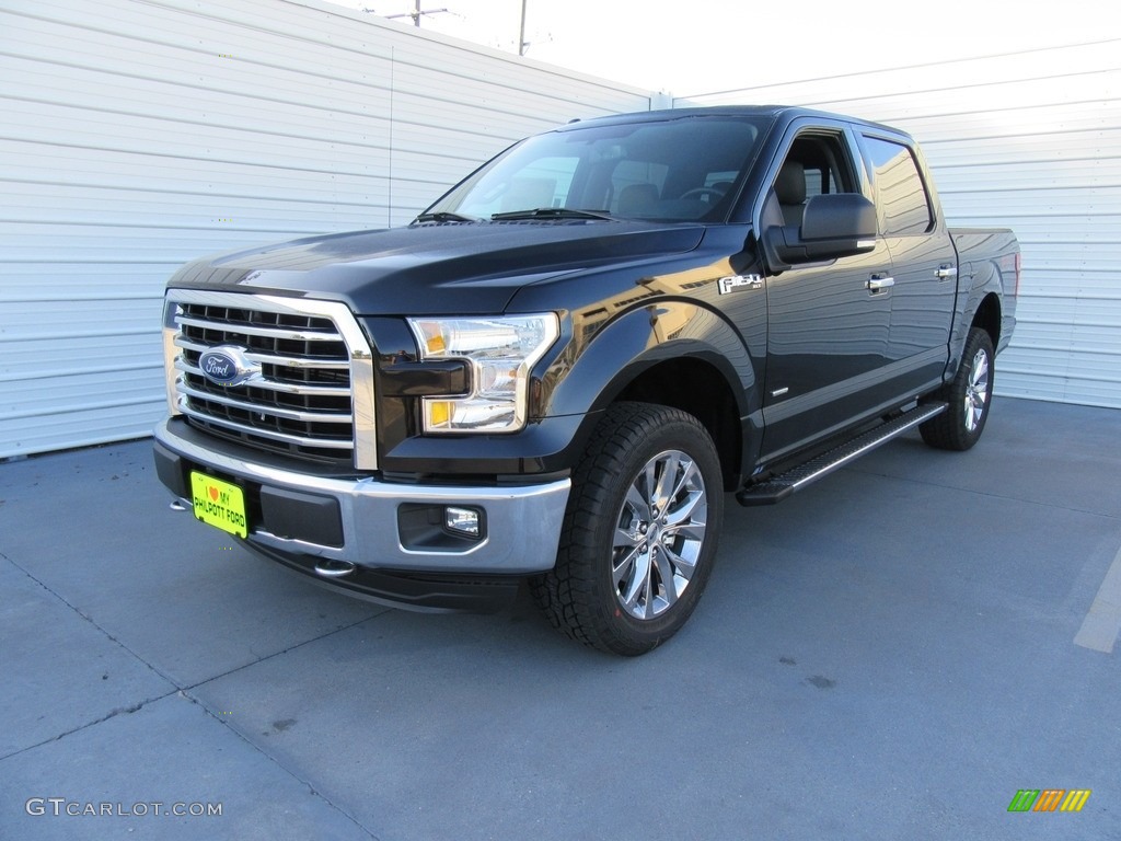 2016 F150 XLT SuperCrew 4x4 - Shadow Black / Medium Earth Gray photo #7