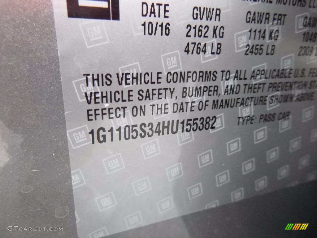 2017 Impala LT - Pepperdust Metallic / Jet Black photo #14