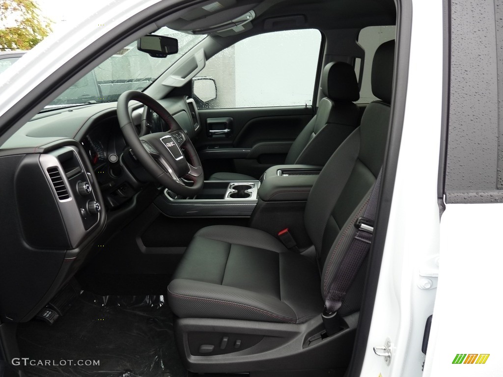Jet Black Interior 2017 GMC Sierra 1500 SLT Crew Cab 4WD All Terrain Package Photo #116503674