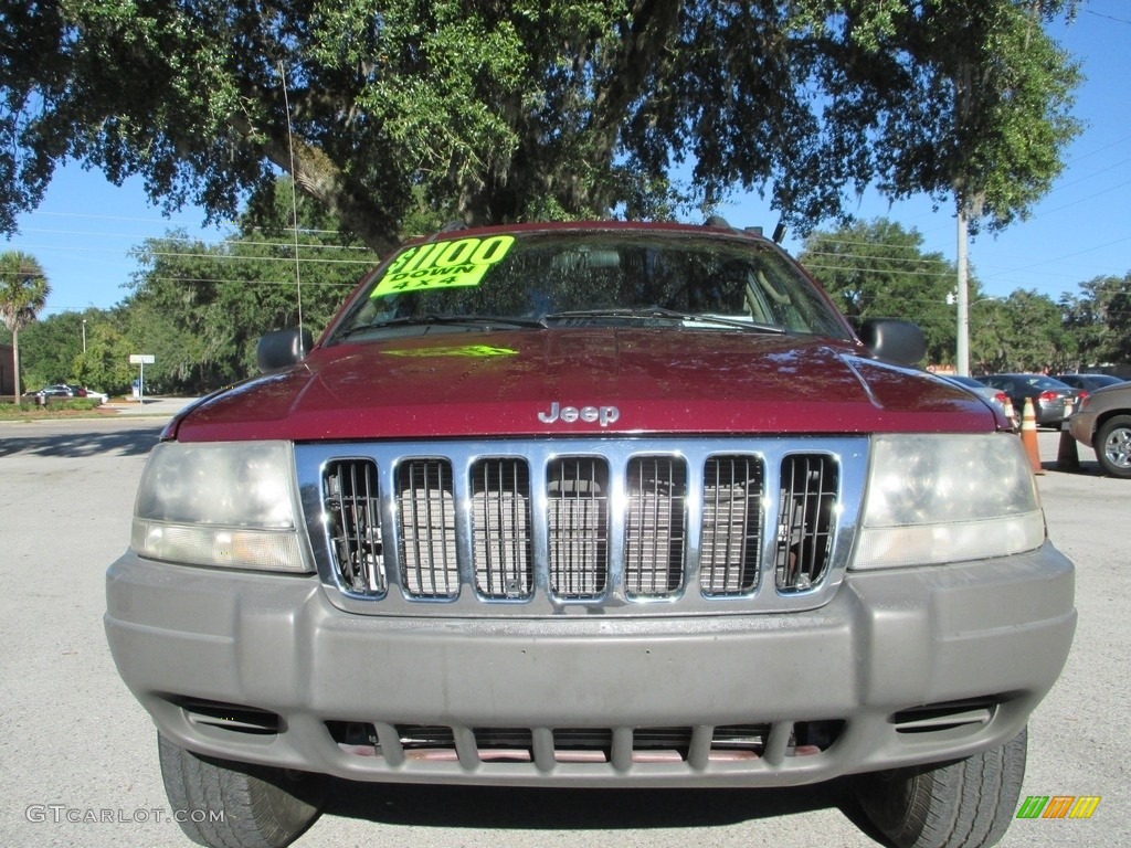 2002 Grand Cherokee Laredo 4x4 - Dark Garnet Red Pearlcoat / Sandstone photo #8